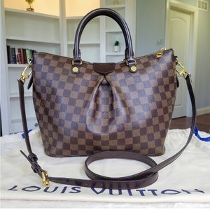 💕Authentic LV Siena MM Satchel Damien Ebene💕